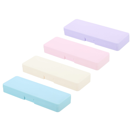 Large Capacity Pencil Case 4pcs Pen Bag Stationery Organizer 4 Colors - Yellow, Blue, Purple, Pink