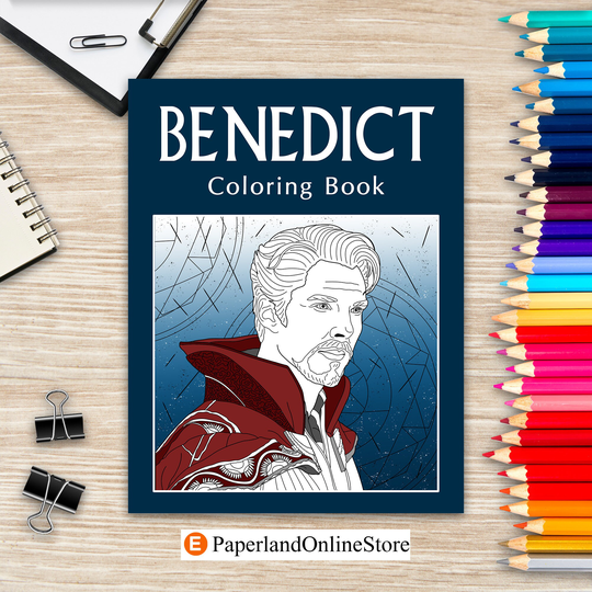 Benedict Coloring Book, Adult Books, English Actor Page, Gift For Celebrity Movie Star Lover, I Love You in Every Universe