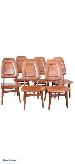 Free Shipping Within Continental Us - Vintage Danish Modern Dining Chairs Set Of 6