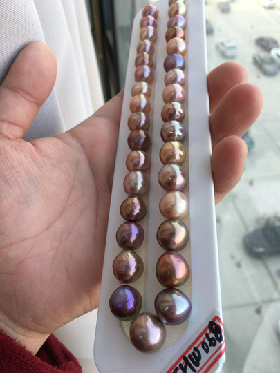 Natural Metallic Color Semi-Baroque Freshwater Cultured Nucleus Pearls, Multi-Color Edison Pearls For Jewelry Design, Fhw068