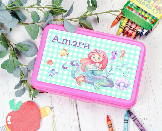 Mermaid Pencil Box | Personalized School Supplies Back To Kids
