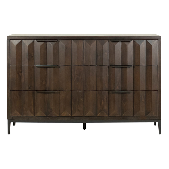 Emilia Pine Modern 6-Drawer Storage Dresser