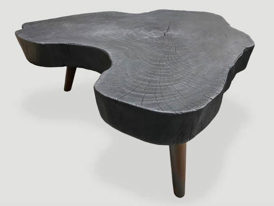 Small Round Coffee Table, Live Edge Side Rustic Bedside End Wood Table