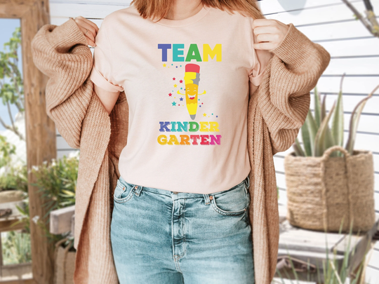 Team Pencil Grade Shirt - Smiling T-Shirt Kids Graduation Teacher Gift Primary School