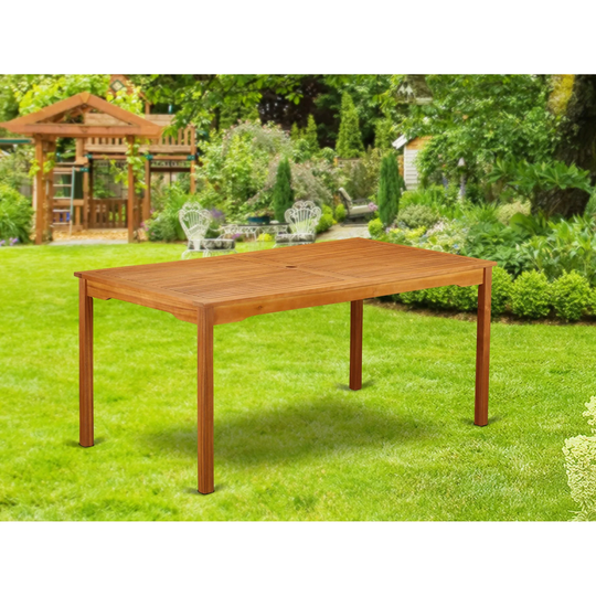 BCMTRNA Rectangular Terrace Acacia wood Dining Table - Natural Oil Finish