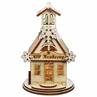 Elf Academy One Room School Hanging Figurine Ornament