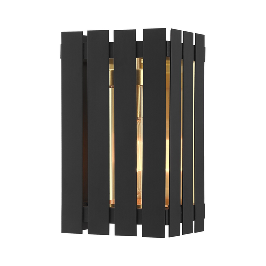 Giuseppe Lighting One Light Outdoor Wall Lantern Greenwich Black wi - Exact Size