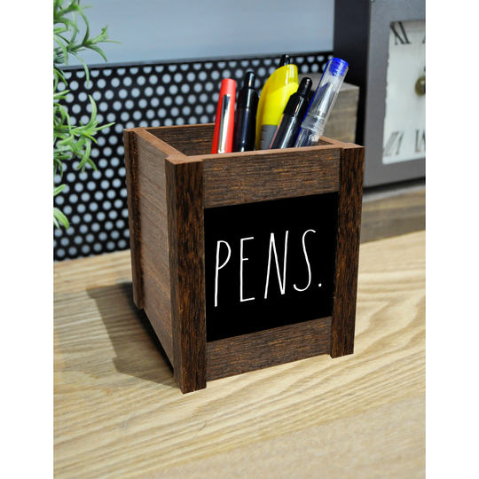 Rae Dunn Wooden Pencil/Pen Cup