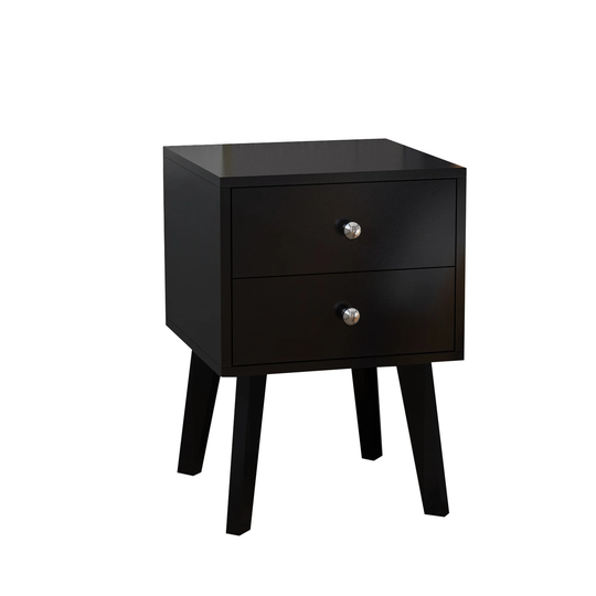 Clihome Modern Bedside Table with 2-Drawer
