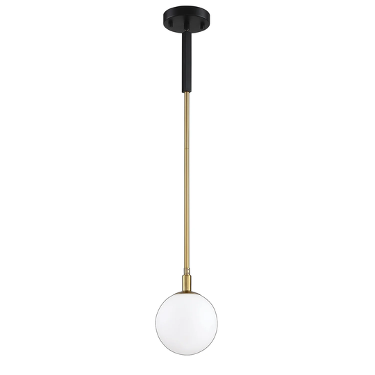 Ambience 1-Light Black and Brass Pendant
