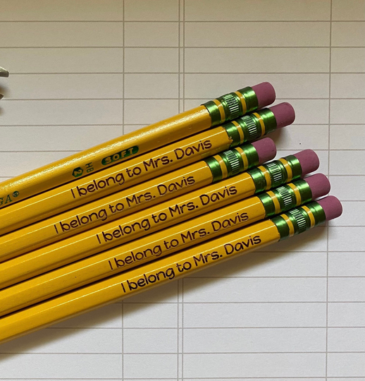 Teacher Pencils, I Belong To Teacher, Engraved Personalized Pencils, Gift For