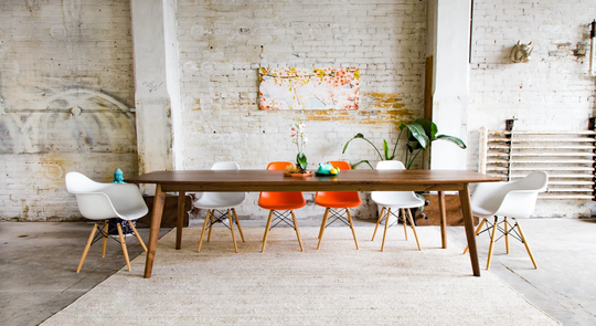 Large Walnut Modern 10 Person Table| Handmade in Ohio With Solid