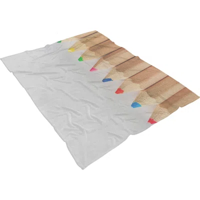Games Colored Pencils 20 Throw Blanket
