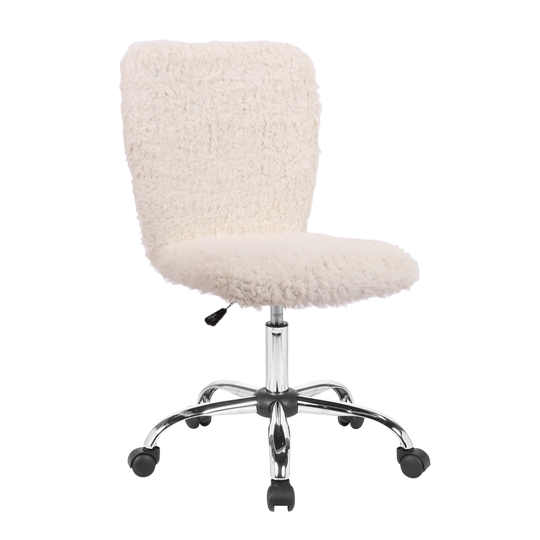 Porthos Home Alva Swivel Office Chair, Shaggy Fabric Upholstery