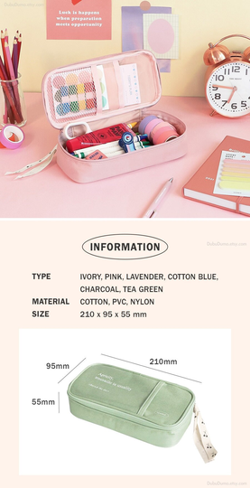Cotton Pencil Case [6Colors]/Pen Case Pouch Zipper Bag Makeup Pouch, School Supplies Christmas Gift