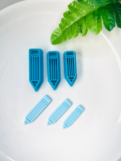Pencil Cutters | Straight Pencil Polymer Clay Teacher Earrings