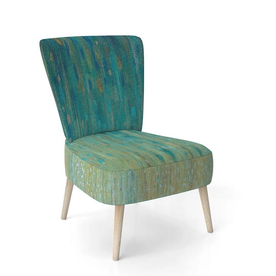Designart 'Rain Abstract Panel' Upholstered Modern Accent Chair