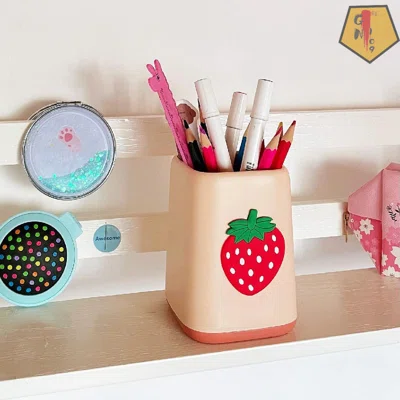 Cute Pen Holder For Children Girls, Durable Women Pencil Holder Cup For Stand Desk Home Office Storage Organizer