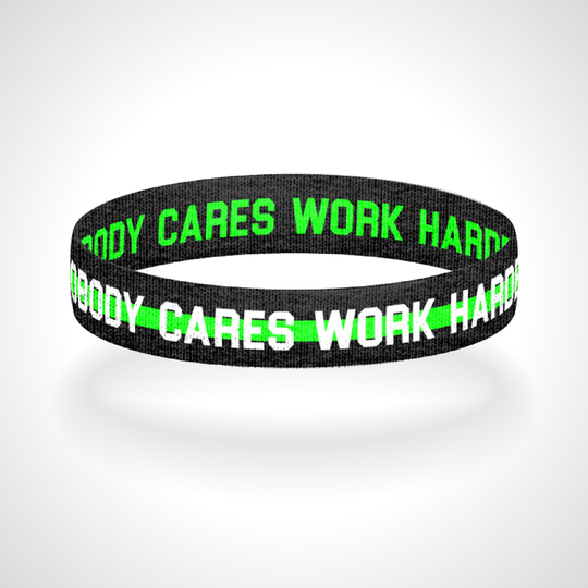 Nobody Cares Work Harder Reversible Bracelet Wristband