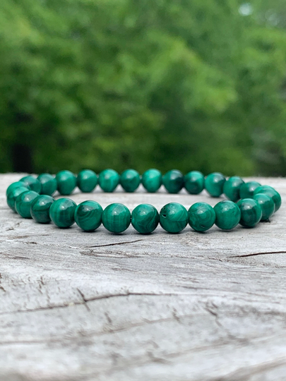 Malachite Bracelet, Natural Stretch 6mm High Quality Grade A+ Gemstones, Genuine Bead Bracelet