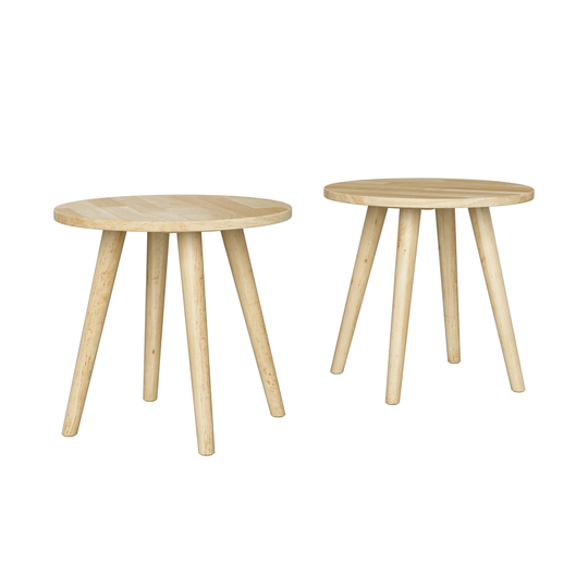 Copper Grove Gretta Round Wood End Tables (Set of 2)