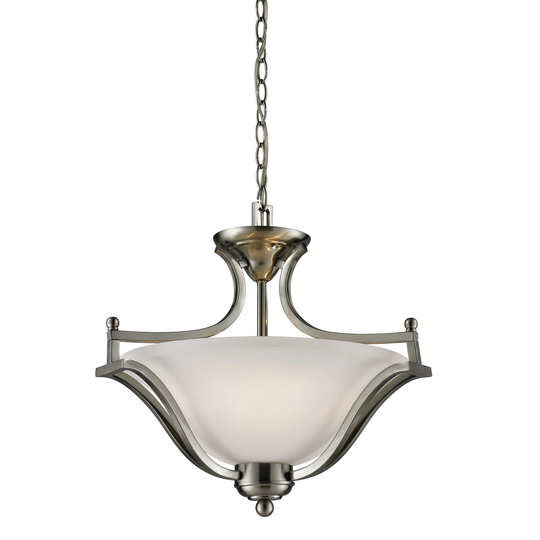 Lagoon Brushed Nickel 3-light Pendant - Brushed Nickel