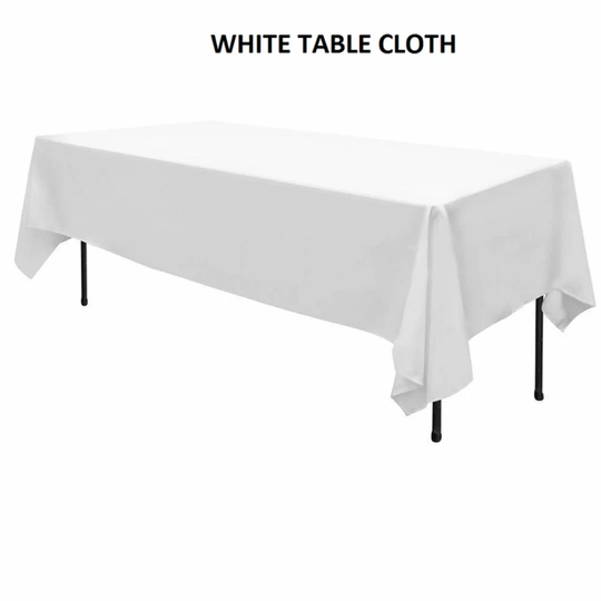 Rectangle Tablecloth Table Cover Cloth White Satin Banquet Wedding Party Plain Tableware Christmas Halloween