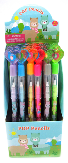 24 Pcs Llama Multi Point Pencils