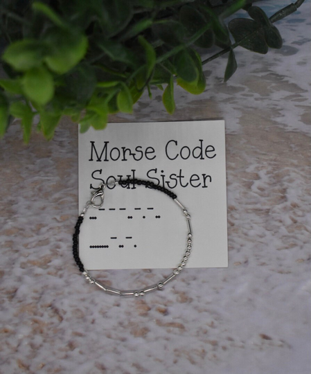 Morse Code Bracelet, Friendship Bracelets, Bead Seed Gift For Her, Soul Sister Bracelets