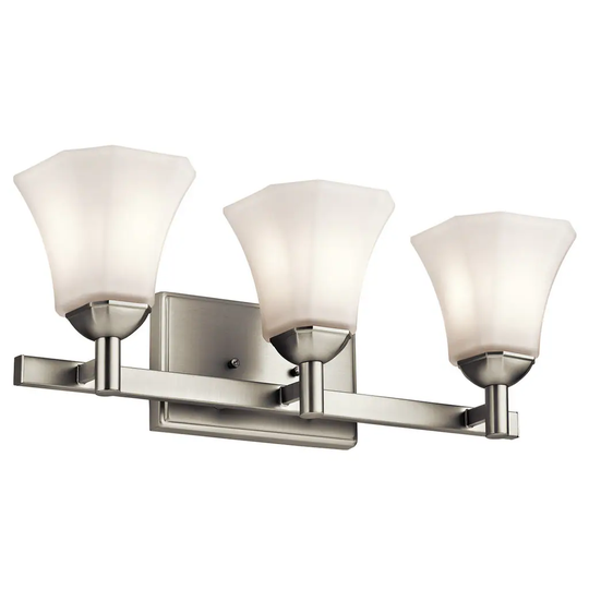 Kichler Lighting Serina Collection 3-light Brushed Nickel Bath/Vanity Light