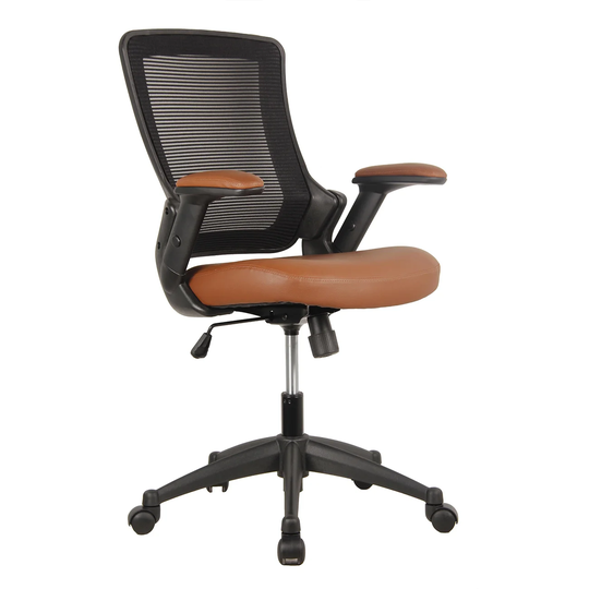 Modern Designs Brown/Black Mesh Mid-back Height Adjustable Armrest Task Office Chair