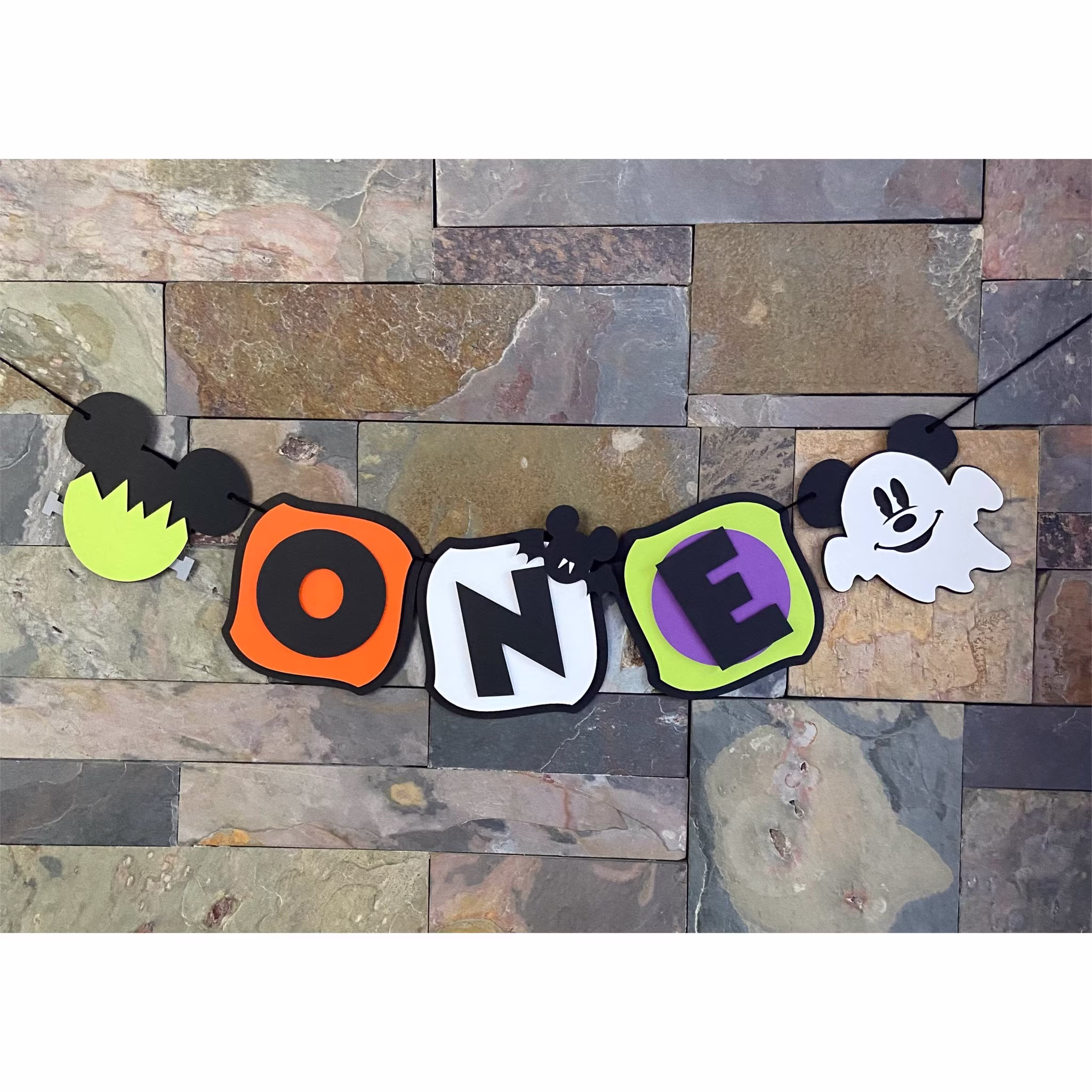 Halloween Mickey Mouse High Chair Banner, Party Decorations, One Chair Banner, Halloween Decor
