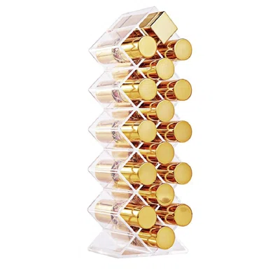 Kartis Lipstick Holder Organizer 16 Spaces Acrylic Stackable Fish Shape