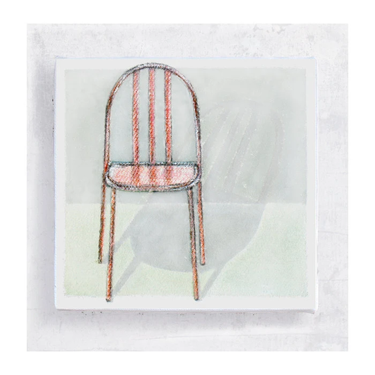 Chair Art - Designer Furniture Still Life On 5x5 Canvas Print Block Mallet-Stevens Stacking Wall Home Decor
