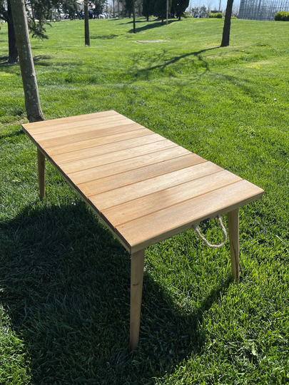 Wooden Table, | 44 Inc - 22 IncPicnic Table, Folding Boho Picnic, Gift, Portable Table, Boho Table, Thanksgiving