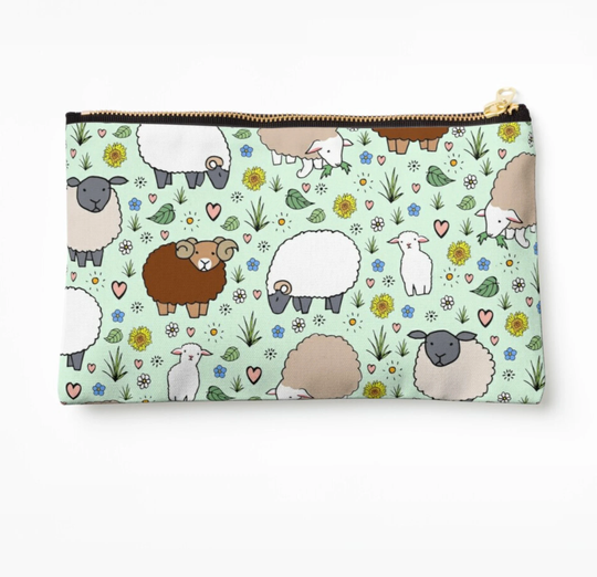 Sheep Zipped Pouch, Pencil Case