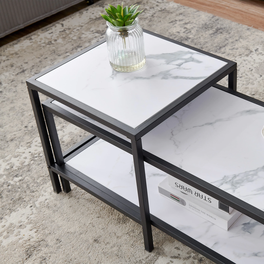 Square & rectangle Modern Nesting coffee table