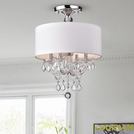 Antal 4-Light White Semi-Flush Mount