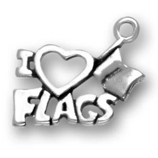 Color Guard Charm, Flags Marching Band Jewelry, Winter Jewelry, Flag Corps Charm