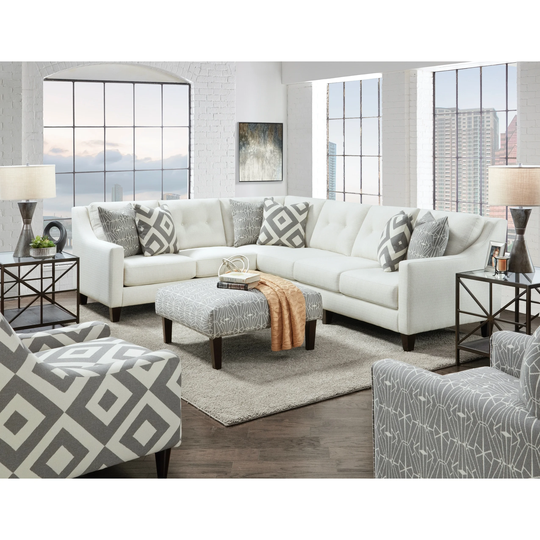 Sugarshack Glacier White 2-pc. Sectional Sofa