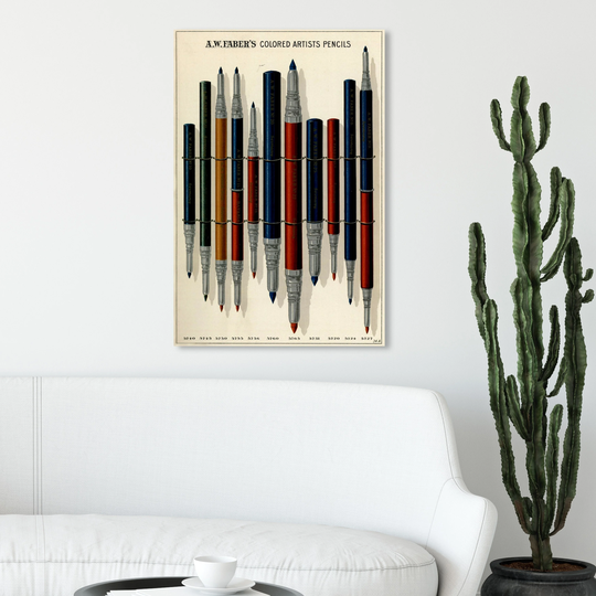 Oliver Gal 'Colored Pencils' Education and Office Wall Art Canvas Print - Brown, White