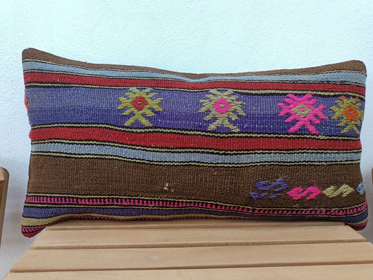Rattan Sofa Pillow, Floor Decorative Cushion Cover, Organic 12x24 Livingroom Decor, 12-24Vt29
