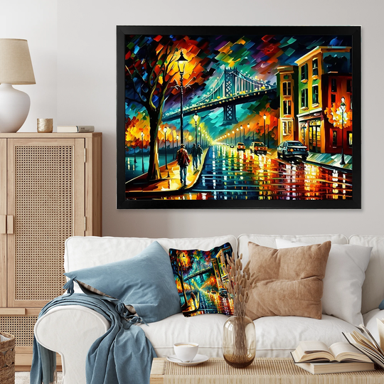 Designart 'Colorful San Francisco II' Cityscapes Framed Art Print