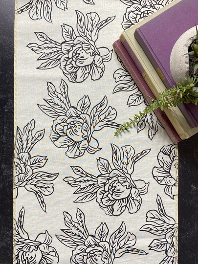 Peonies Table Runner