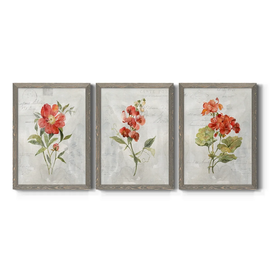 Linen Geranium-Premium Framed Canvas - Ready to Hang - Multi-Color