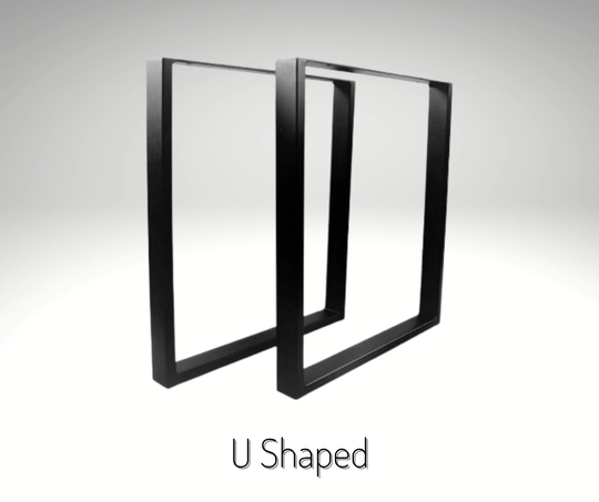 Table Legs - U Shaped Legs, Modern Base, Steel Desk Coffee Dining Base