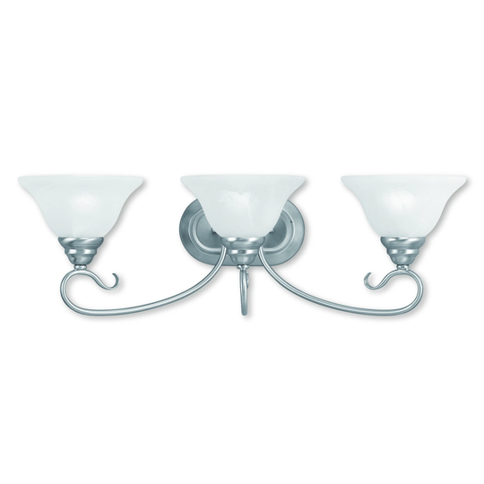 Livex Lighting Coronado 3 Light Brushed Nickel Bath Vanity - Brushed nickel