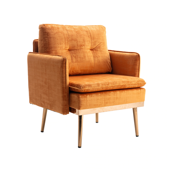 Modern Upholstery Comfortable Chaise Accent Chair with Cushions