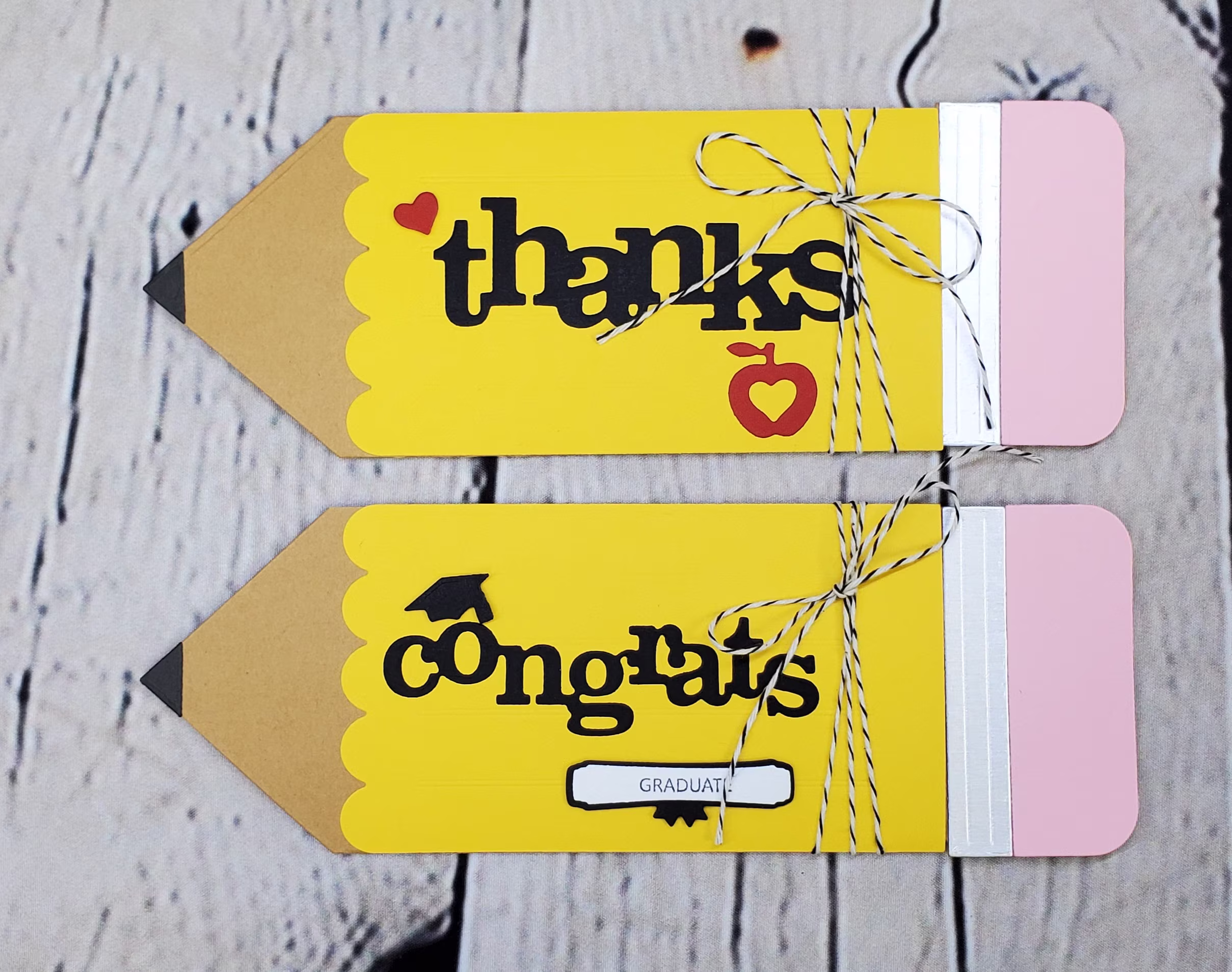 Pencil Gift Card Holder, Teacher Thank You Back To School Gift/Teacher Appreciation