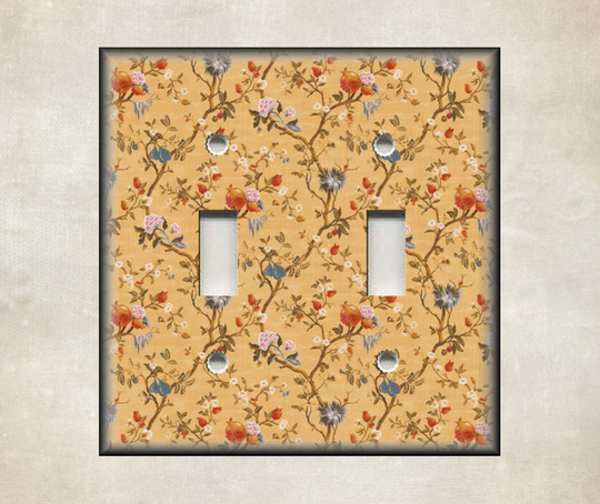 Vintage Floral Home Decor Light Switch - Metal Plate Covers & Outlet Retro Free Shipping